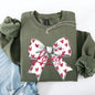 Loved, John 3 16, Valentine's Day, White, Love, Bow, Ribbon, Hearts, Christian, Faith Sweatshirt