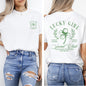 Lucky Girl Social Club, St Patrick's Day, Shamrock, Clover, Lucky, Leprechaun Tshirt Comfort Colors T-Shirt