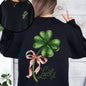 Lucky, Coquette, St Patrick's Day, Shamrock, Clover, Lucky, Leprechaun Sweatshirt