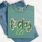 Lucky, Dalmatian Print, St Patrick's Day, Shamrock, Clover, Lucky, Leprechaun Tshirt Comfort Colors T-Shirt