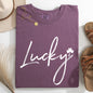 Lucky, Minimalist copy, St Patrick's Day, Shamrock, Clover, Lucky, Leprechaun Tshirt Comfort Colors T-Shirt