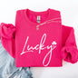 Lucky, Minimalist, St Patrick's Day, Shamrock, Clover, Lucky, Leprechaun Sweatshirt