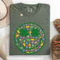 Lucky, Smiley, Retro, Charms, St Patrick's Day, Shamrock, Clover, Lucky, Leprechaun Tshirt Comfort Colors T-Shirt