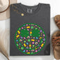 Lucky, Smiley, Retro, Charms, St Patrick's Day, Shamrock, Clover, Lucky, Leprechaun Tshirt Comfort Colors T-Shirt