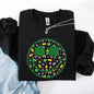 Lucky, Smiley, Retro, Charms, St Patrick's Day, Shamrock, Clover, Lucky, Leprechaun Sweatshirt