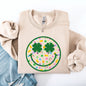 Lucky, Smiley, Retro, Charms, St Patrick's Day, Shamrock, Clover, Lucky, Leprechaun Sweatshirt