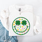 Lucky, Smiley, Retro, Charms, St Patrick's Day, Shamrock, Clover, Lucky, Leprechaun Sweatshirt