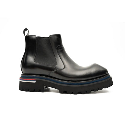 Luxury Black Leather Chelsea Boots