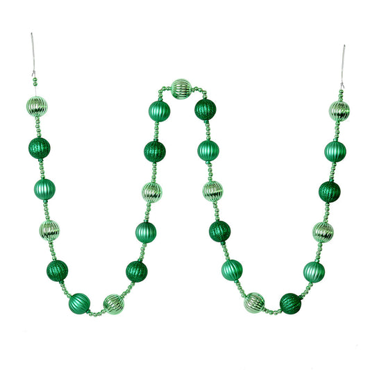 6FT Green Ball Ornament Christmas Garland