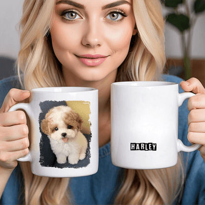 Forget Father's Day I woof/meow you everyday - Personalized Custom 11oz Mug - Personalized Gift for Dog/Cat Lovers, Pet Lovers, Dog Mom, Cat Mom, Dog Dad, Cat Dad