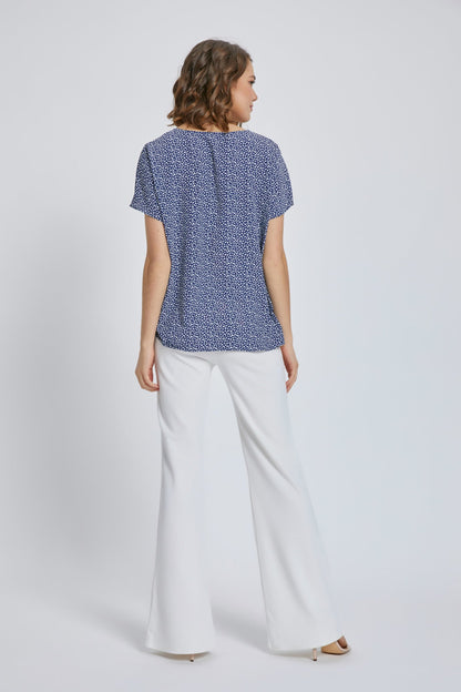 V-Neck Short Sleeve Wrap Front Top for Women | Apparel | Kitchen + Metal
