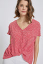 V-Neck Short Sleeve Wrap Front Top for Women | Apparel | Kitchen + Metal