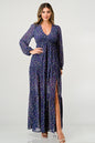 Floral V-Neck Long Sleeve Maxi Dress with Tiered Skirt and Side Slit | Apparel | Kitchen + Metal