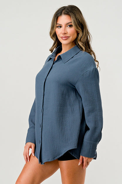 Oversized Button-Up Shirt – Effortlessly Casual | Apparel | Kitchen + Metal