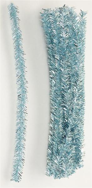 12"L X 20MM PENCIL TINSEL STEM 25EA/BG, MET. TURQUOISE
