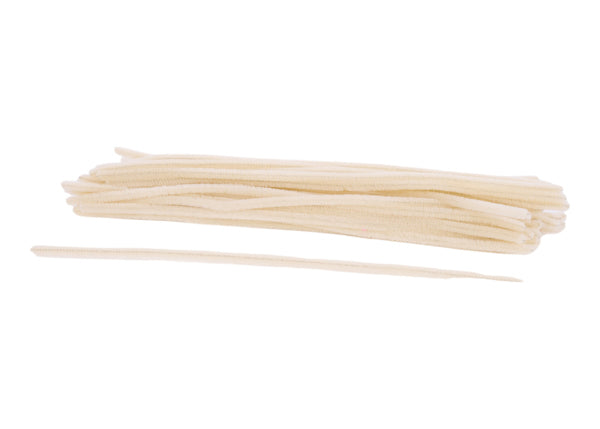 20"L X 6MM CHENILLE STEMS 50EA/BG, BEIGE