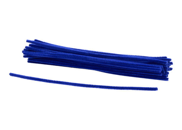 20"L X 6MM CHENILLE STEMS 50EA/BG, NAVY BLUE