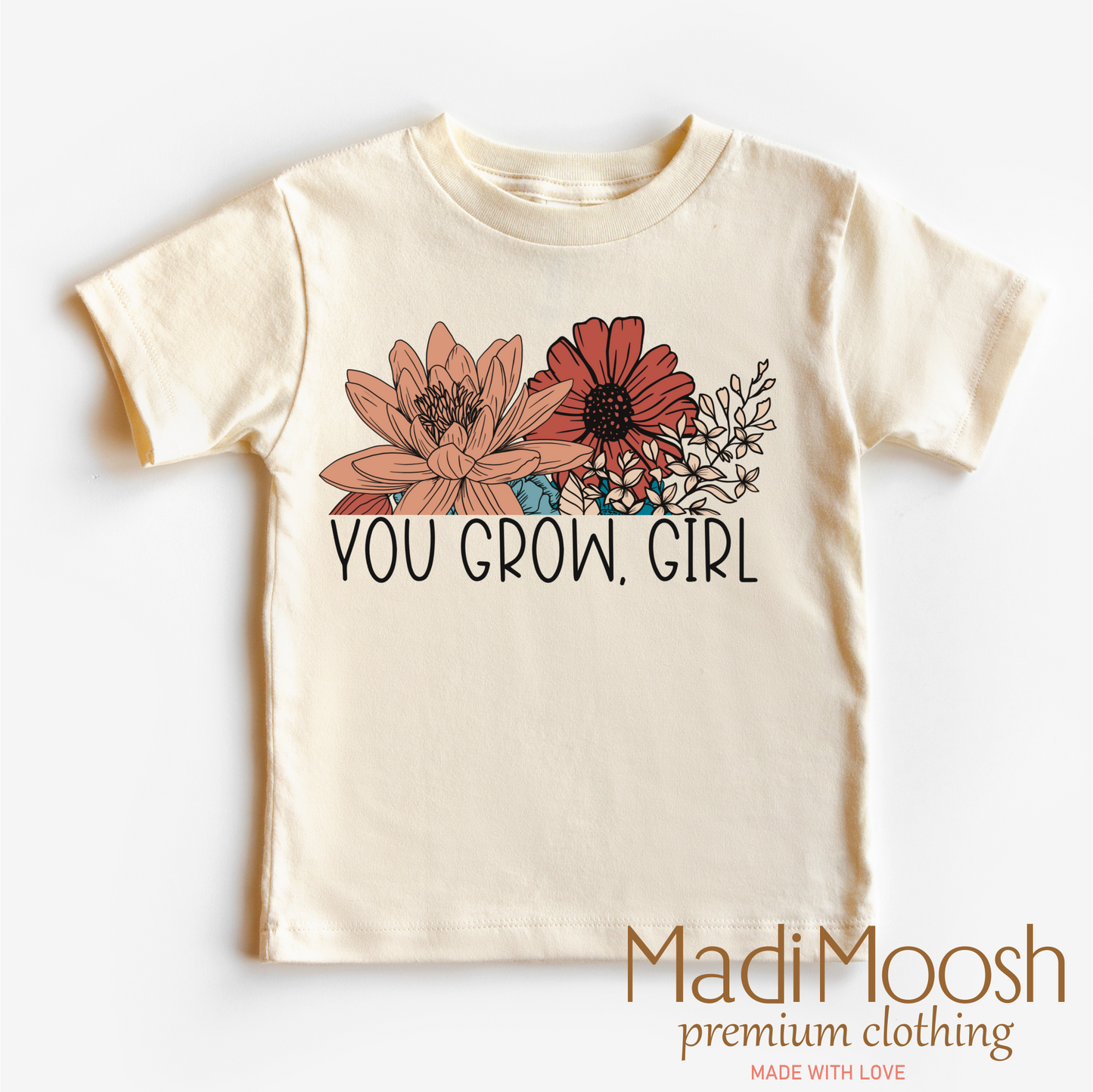 You Grow Girl Flowers Shirt - Boho Tee