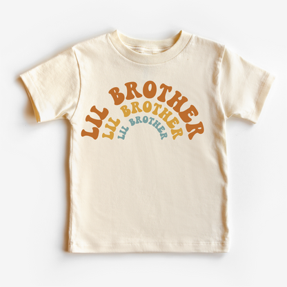 Retro Lil Brother Little Bro Siblings Family Shirt - Brother Tee
