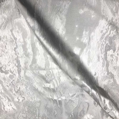 White Mahwah Metallic Marbleized - Custom Tablecloths