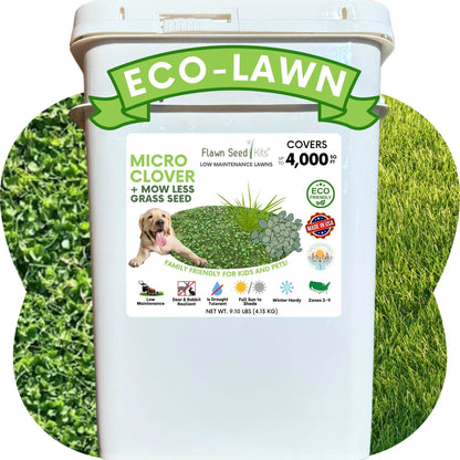 Micro Clover + Mow Less Grass Seed