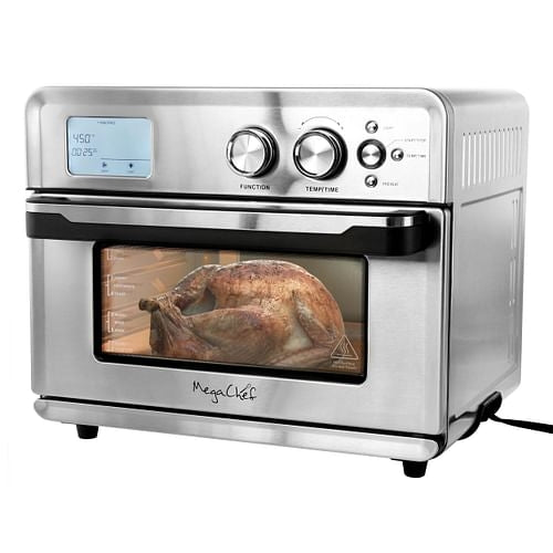 MegaChef Multifunction Air Fryer Toaster Oven with 21 Presets | Kitchen + Metal