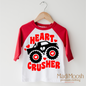 Heart Crusher Monster Truck Valentine Shirt - Valentine Tee