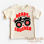 Heart Crusher Monster Truck Valentine Shirt - Valentine Tee