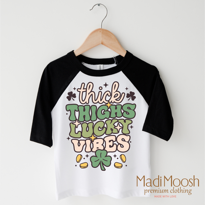 Thick Thighs Lucky Vibes St. Patrick's Day Shirt - St. Patrick's Day Tee