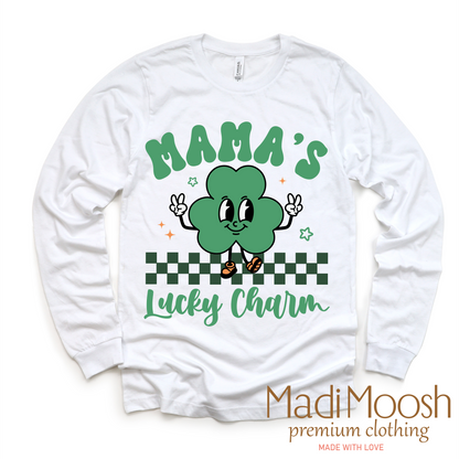 Mama's Lucky Clover St. Patrick's Day  Shirt - Kids St Patrick's Day Tee