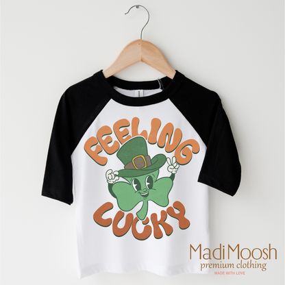 Feeling Lucky Retro St. Patrick's Day  Shirt - Kids St Patrick's Day Tee