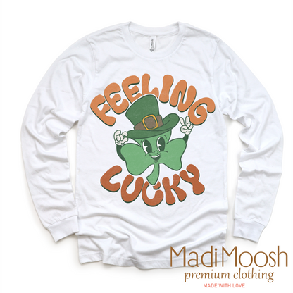Feeling Lucky Retro St. Patrick's Day  Shirt - Kids St Patrick's Day Tee
