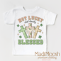 Not Lucky Just Blessed St. Patrick's Day  Shirt - Kids St Patrick's Day Tee