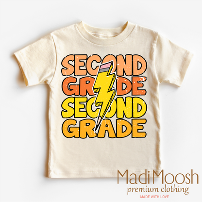 Second Grade Lightning Bolt Shirt - School Shirt