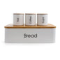 MegaChef Kitchen Food Storage and Organization 4 Piece Canister Set in
