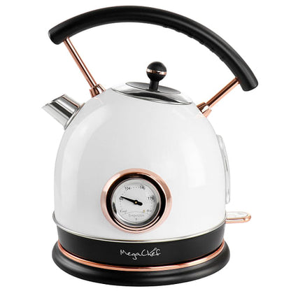 MegaChef 1.8 Liter Half Circle Electric Tea Kettle with Thermostat in