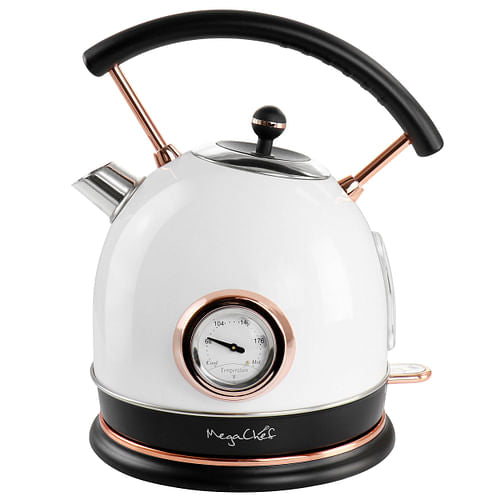 MegaChef 1.8 Liter Half Circle Electric Tea Kettle with Thermostat in