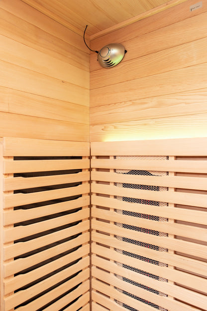 Peak Saunas Shasta 1-Person Full Spectrum Infrared Sauna with XL Medical-Grade Red Light Therapy & Smart WiFi App Control