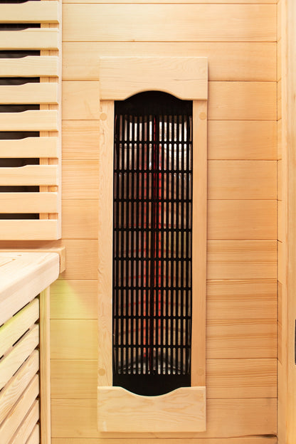 Peak Saunas Shasta 1-Person Full Spectrum Infrared Sauna with XL Medical-Grade Red Light Therapy & Smart WiFi App Control
