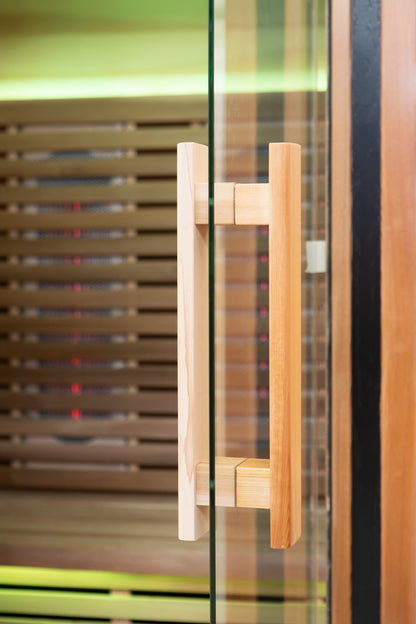 Peak Saunas Rainier 1-Person Full Spectrum Infrared Sauna with XL Medical-Grade Red Light Therapy & Smart WiFi App Control