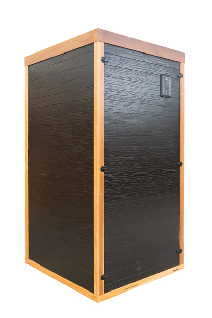 Peak Saunas Rainier 1-Person Full Spectrum Infrared Sauna with XL Medical-Grade Red Light Therapy & Smart WiFi App Control
