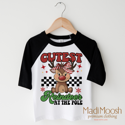 Cutest Reindeer At The Pole Shirt - Christmas Shirt
