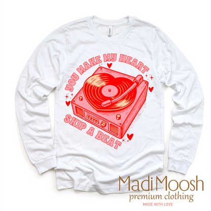 You Make My Heart Skip A Beat Retro Valentine's Day Shirt - Valentine Tee