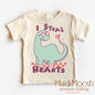 I Steal Hearts Dinosaur Valentine's Day Shirt - Valentine Tee