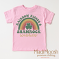 Rainbow Kisses And Shamrock Wishes St. Patrick's Day  Shirt - Kids St Patrick's Day Tee