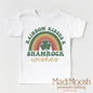 Rainbow Kisses And Shamrock Wishes St. Patrick's Day  Shirt - Kids St Patrick's Day Tee