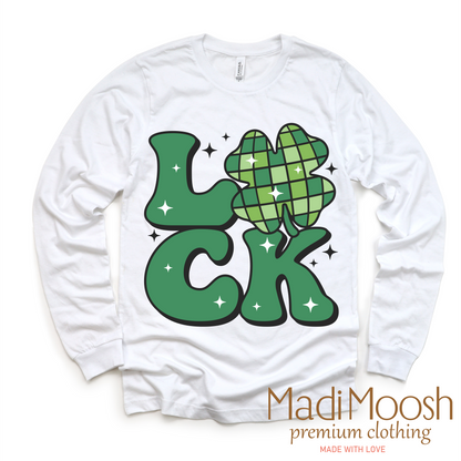 Luck Shamrock Retro St. Patrick's Day  Shirt - Kids St Patrick's Day Tee