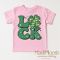 Luck Shamrock Retro St. Patrick's Day  Shirt - Kids St Patrick's Day Tee