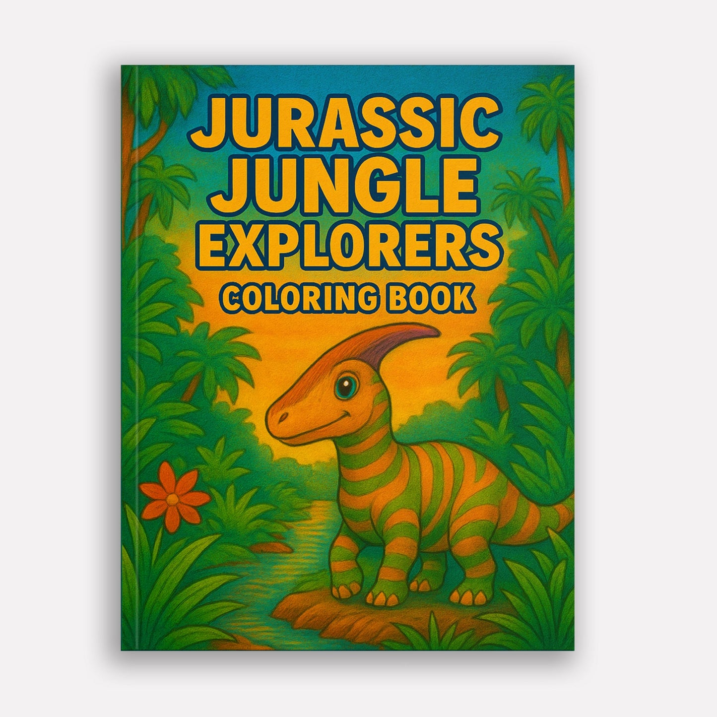 Jurassic Jungle Explorers Coloring Pages – 48 Pages – Detailed, Dynamic, Prehistoric Adventures – For Adults and Teens