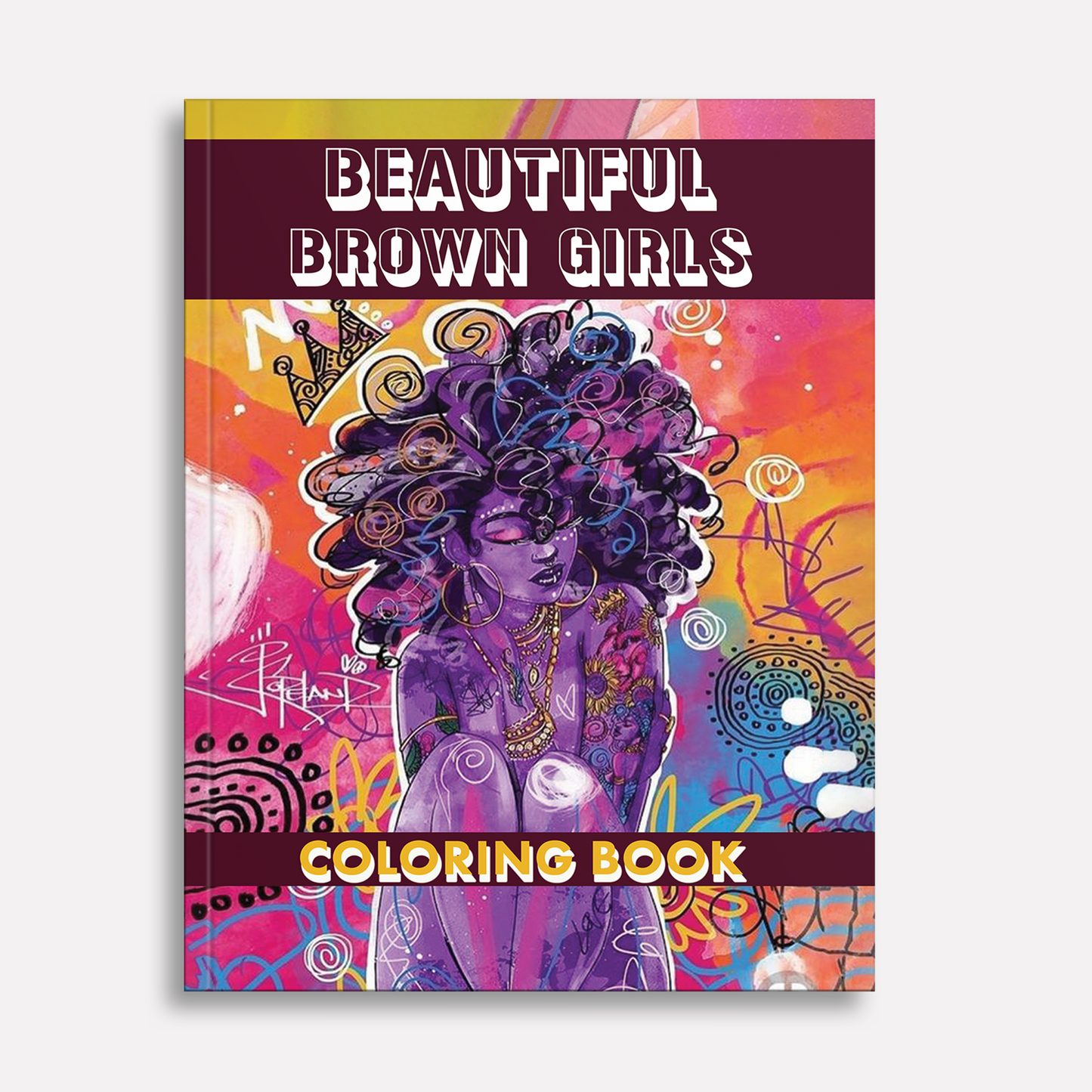 Beautiful Brown Girls Coloring Pages – 48 Elegant Designs for Adults
